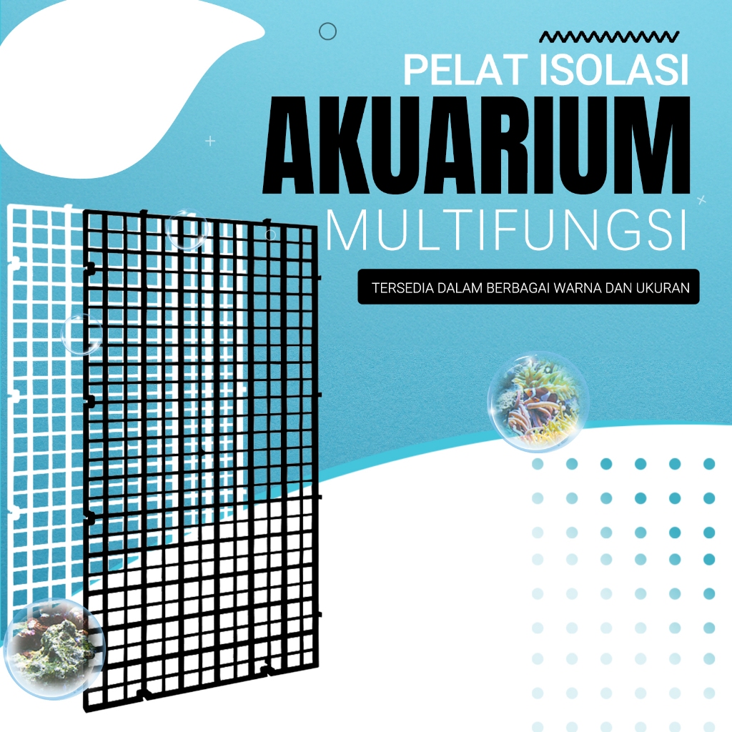 Sekat Akuarium Multifungsi Pelat Isolasi Ikan Pembatas Tangki Aquarium DIY Bottom Filter Plate & Kli