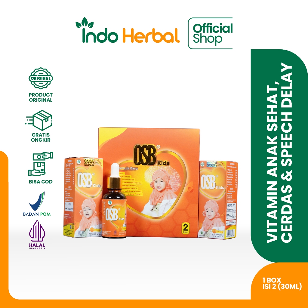 OSB Vitamin Madu Kids Syrup Membantu Meningkatkan Daya Ingat & Konsentrasi Anak 100% Original