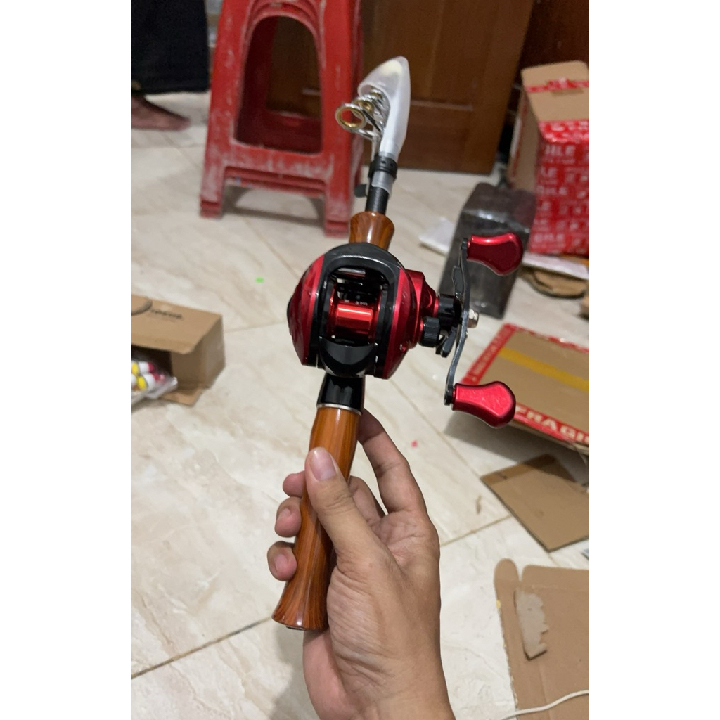 set pancing baitcasting bc lengkap tinggal pake