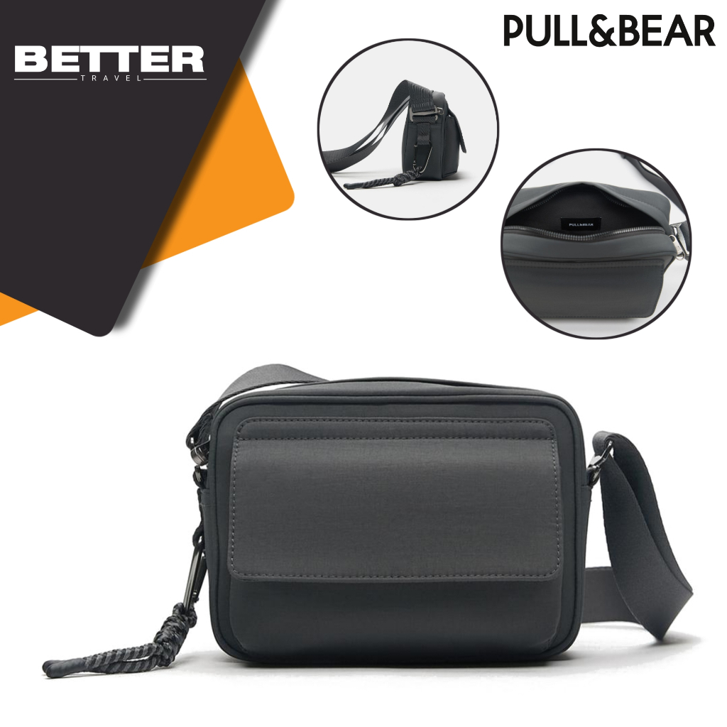 PULL & BEAR tas selempang pria crossbody bag kasual daily original