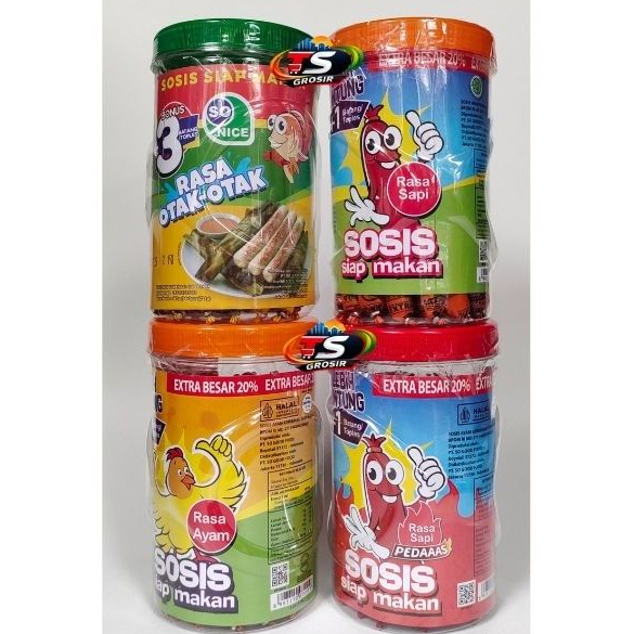 Sosis Sonice 1 Toples  - Rasa Ayam, Sapi, Otak-Otak