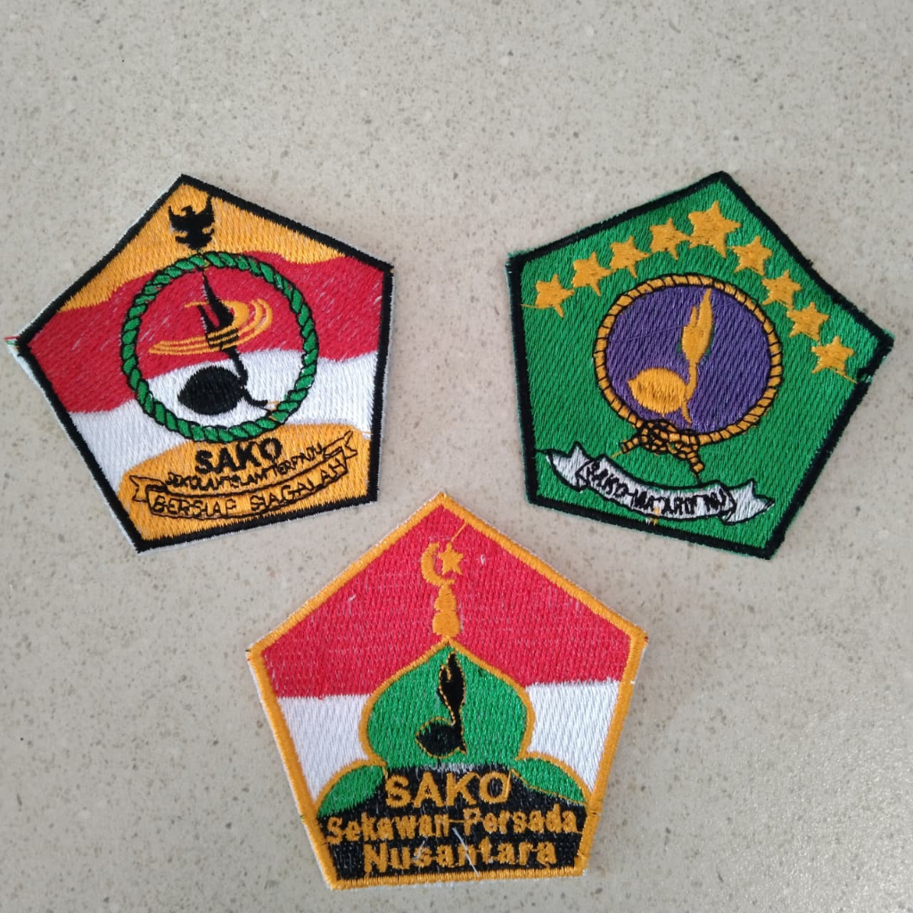 badge full bordir SAKO MA'ARIF NU / bet logo SAKO ( sekolah islam terpadu ) / sekawan persada bijian