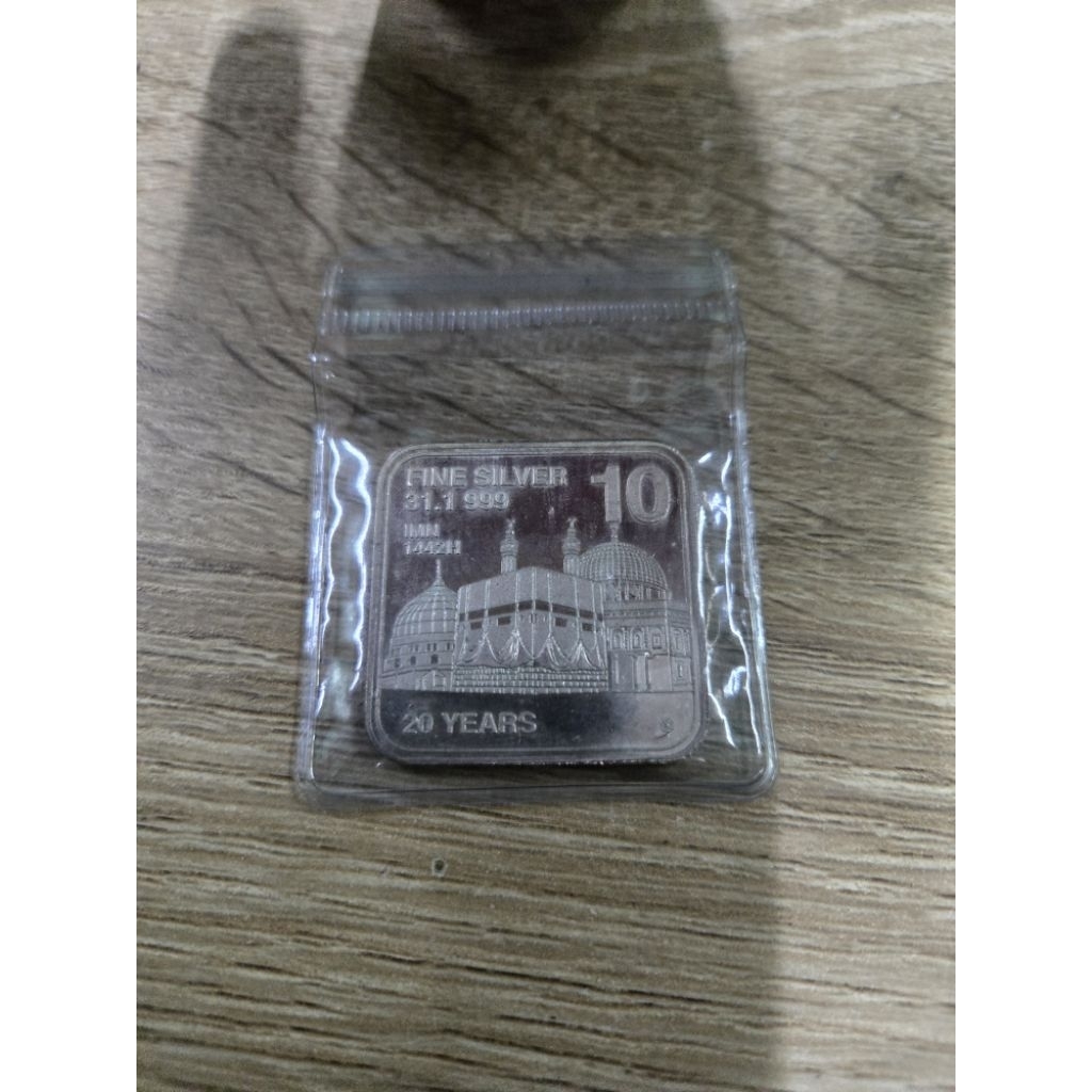 Koin Perak 10 Dirham 1 oz 31 gr Batangan IMN Silver not Nadir RCM SRH