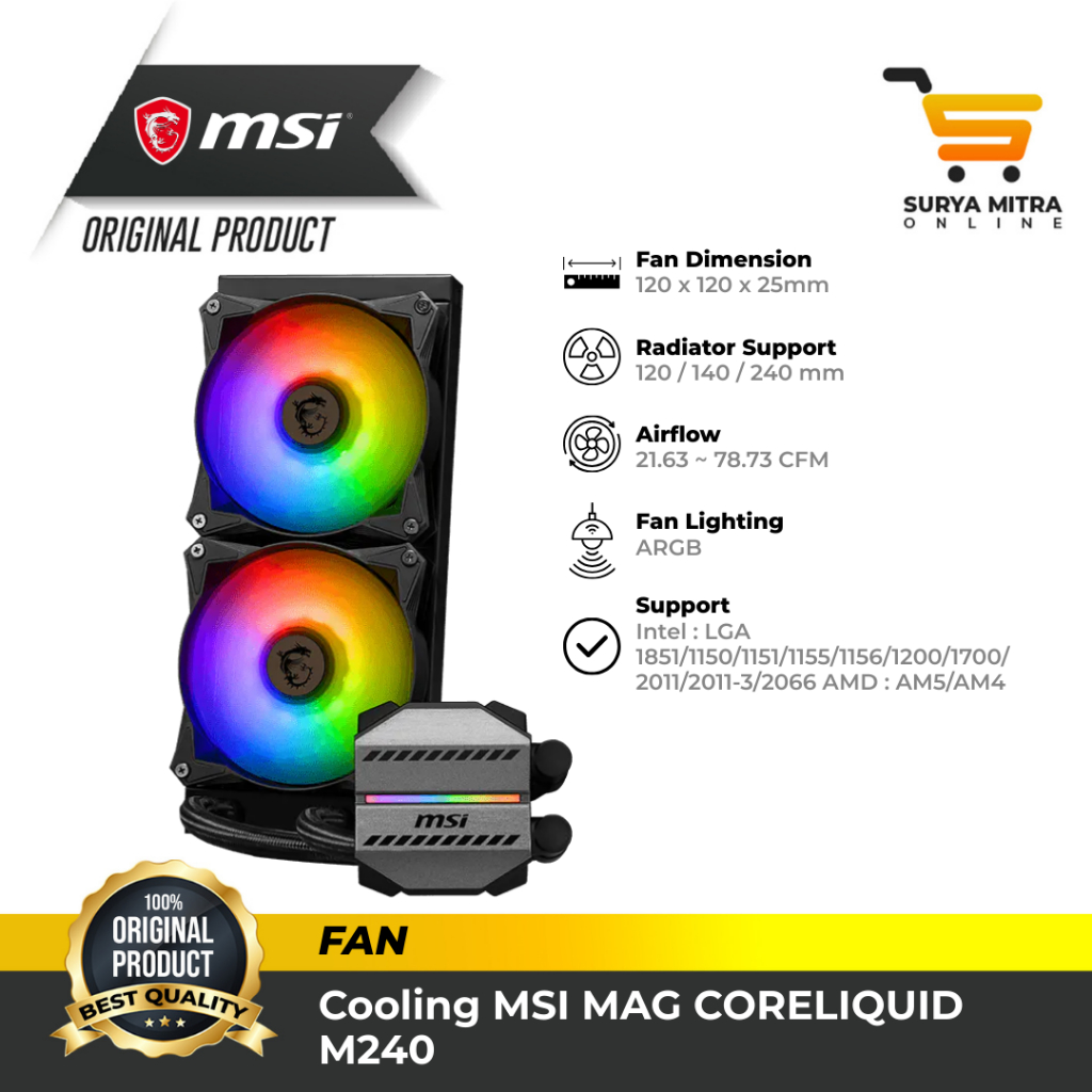 Cooling MSI MAG CORELIQUID M240
