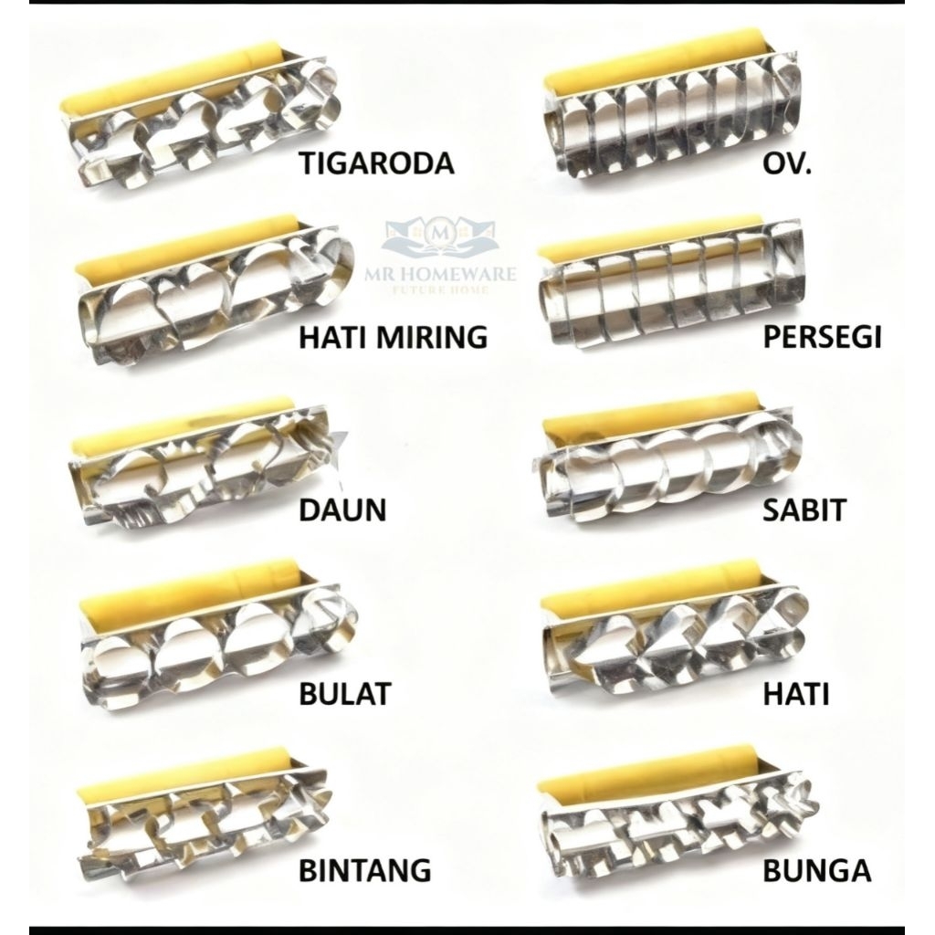 Cetakan Kue Kering Kastengel Putri Salju - Gagang Plastik Kokoh, Stainless Anti Karat, Mudah Dibersi