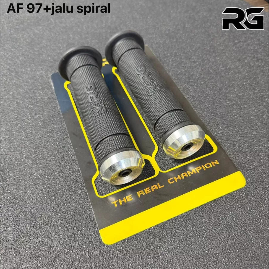 Handgrip + Jalu Stang CNC Spiral Ulir Hand Grip Motor Matic Bebek Moge MIO BEAT VARIO VIXION SATRIA 