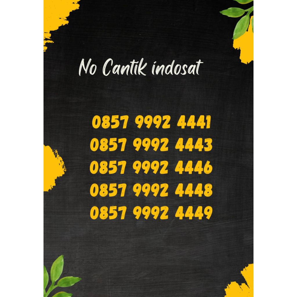 NO CANTIK INDOSAT SPESIAL