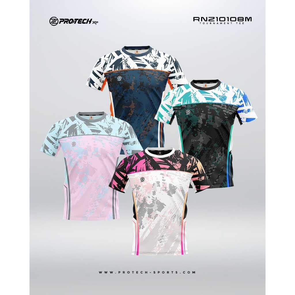 Baju Padel/Pickleball/Running/Pingpong/Badminton/Gym/Lifestyle PROTECH Badminton Dry Fit Tournament 