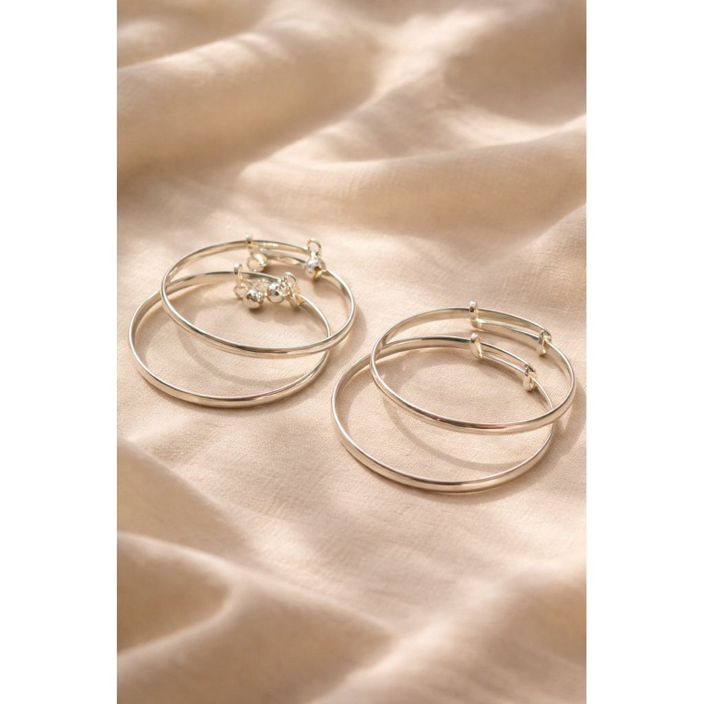 gelang bayi alpaka satu set