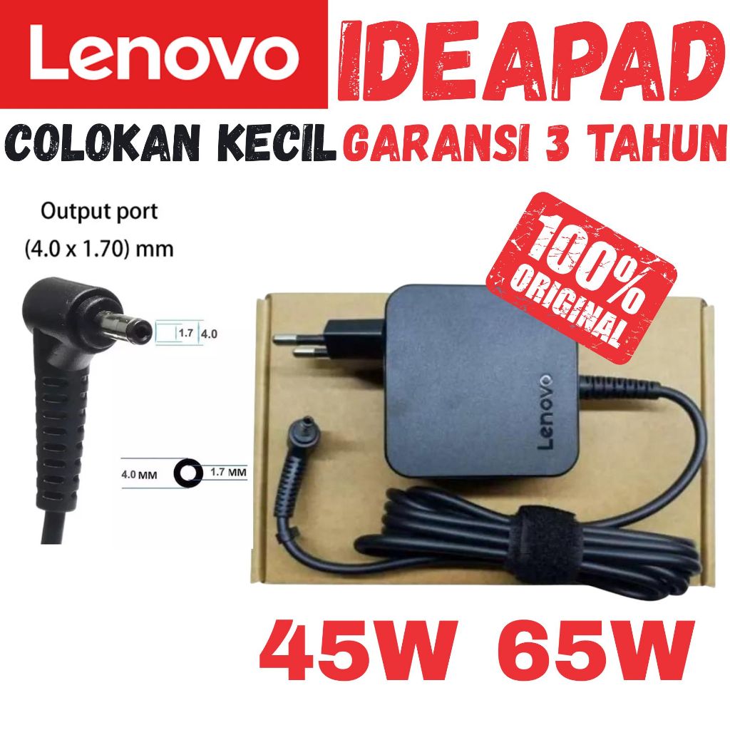 Charger Lenovo Series Ideapad Original Garansi 100 100 14 110 110S 120 130 310 320 330 510 520 710 S