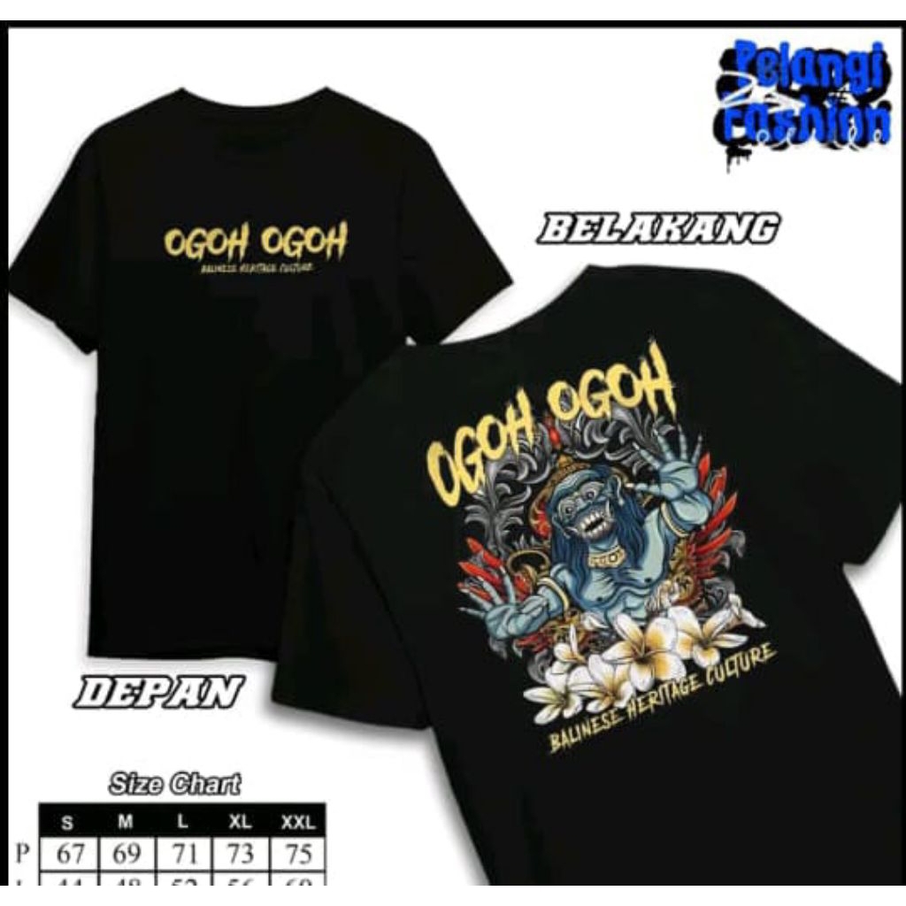 Kaos Ogoh Ogoh Leak Bali T-shirt Unisex Pria Wanita
