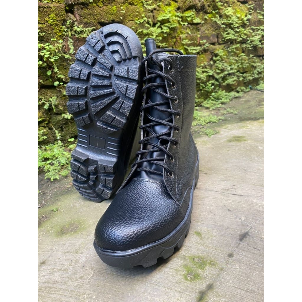 SEPATU PDL KULIT ASLI KULIT JERUK JATAH PEMBAGIAN TNI POLRI AD