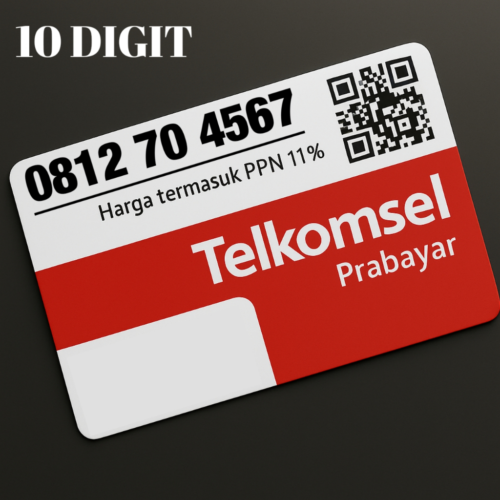 Telkomsel Simpati - Kartu Perdana Nomor Cantik 10 DIGIT -  O812 70 4567