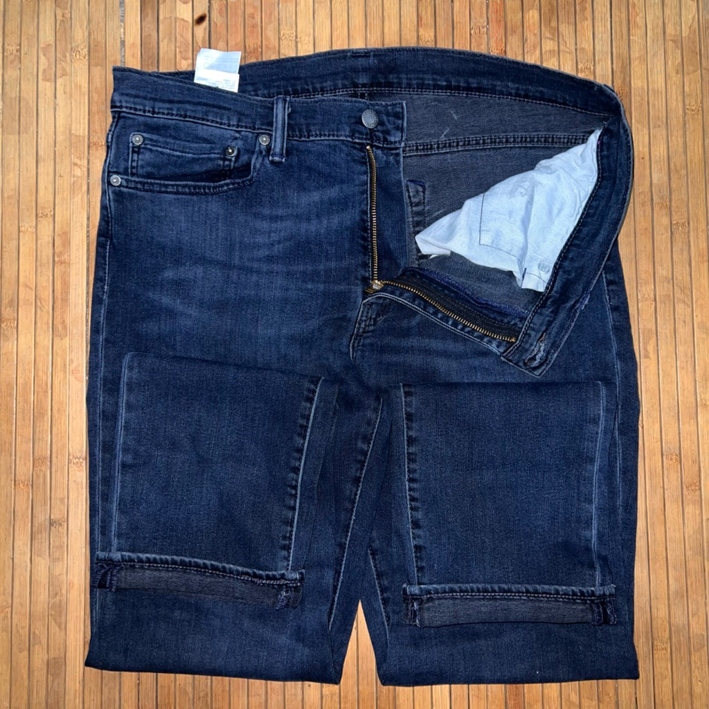 LEVIS 511 SLIM FIT BLUE BLACK DARK WASH STRETCH DENIM JEANS