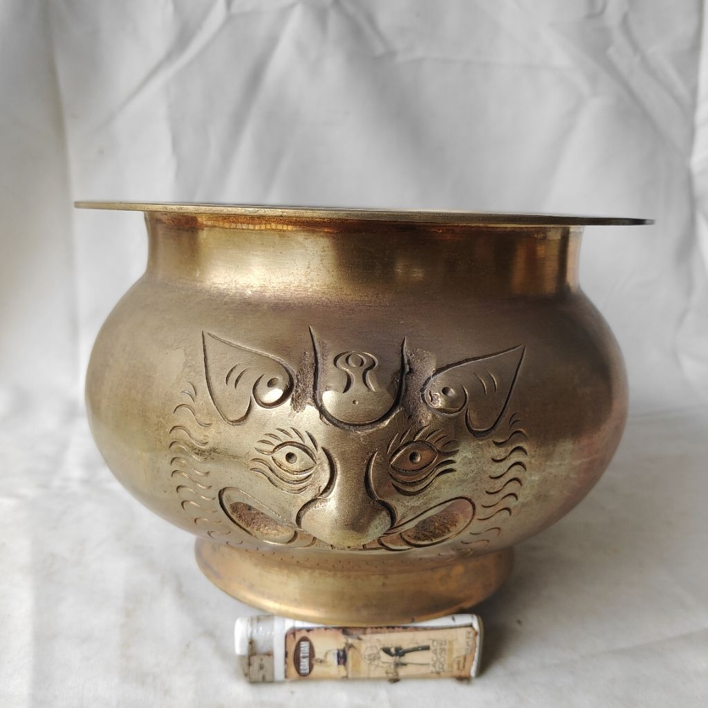 Pajangan Vintage Tempat Dupa Qilin Kuningan Tebal 2652