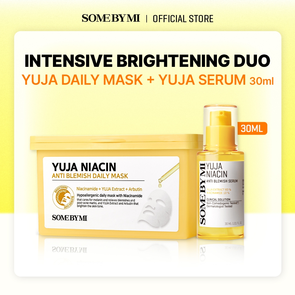 SOME BY MI YUJA DAILY MASK+YUJA SERUM 30ML Intensive Brightening Duo