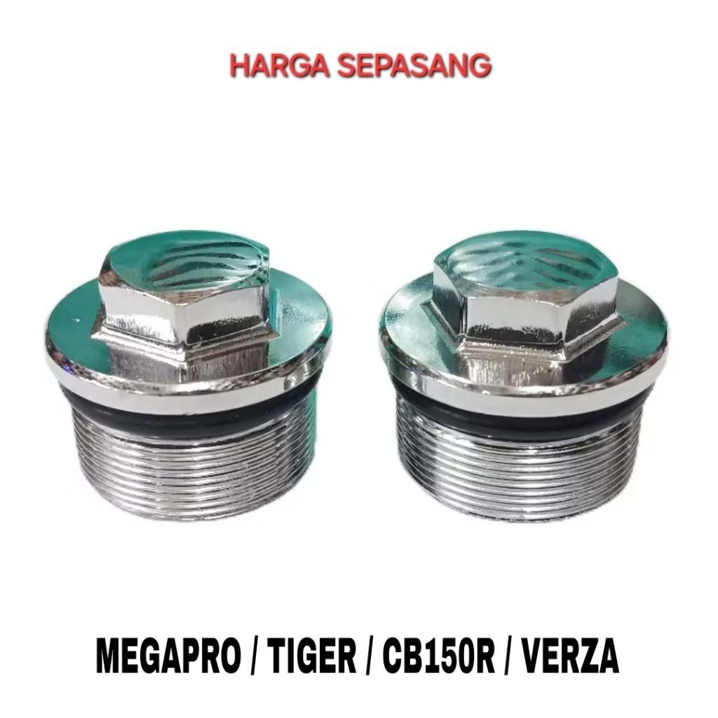 Baut Tutup Shock Depan Megapro Tiger CB150R Verza Model Krom 1pcs