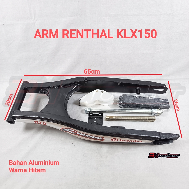 SWING ARM RENTHAL MOTOR KLX 150 HITAM ; SILVER