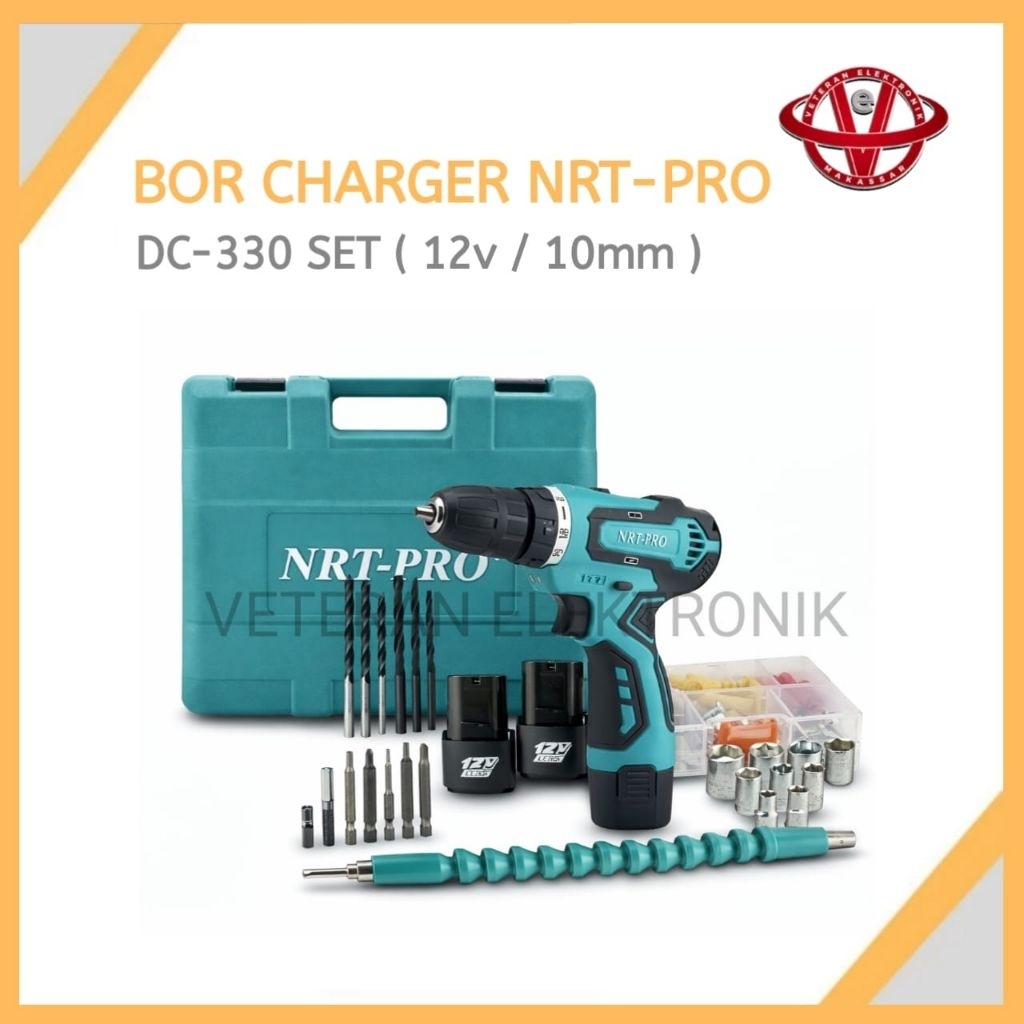 Bor Cordless Drill / Bor Cas NRT-PRO DC-330 Set 12V