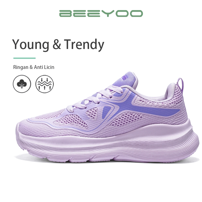 Beeyoo Sepatu Sneakers Olahraga Wanita Sepatu Cewek Sporty Sepatu Casual WL104