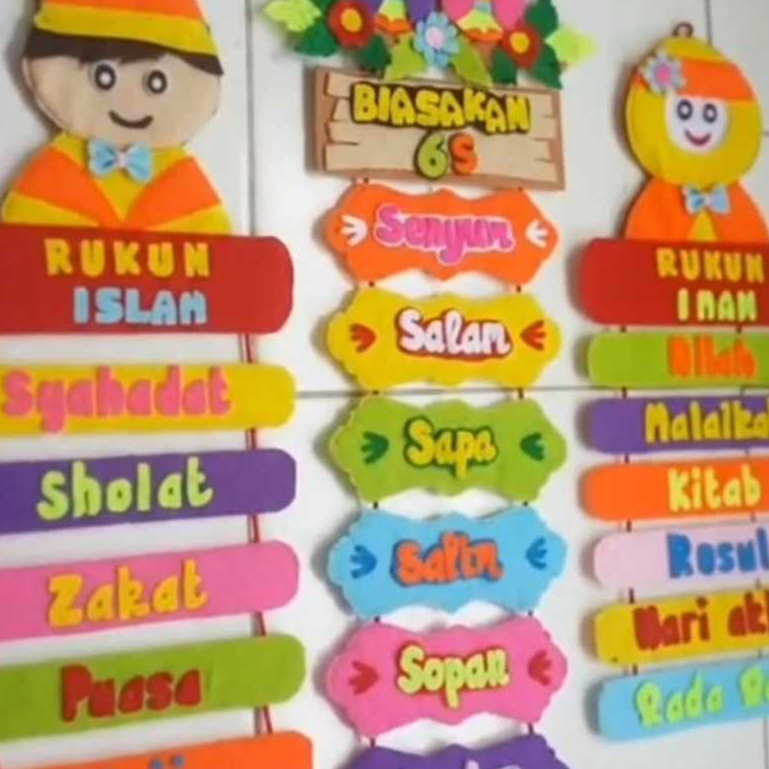 Mainan alat peraga edukasi  Rukun Islam & Rukun Iman Media Belajar Edukasi poster
