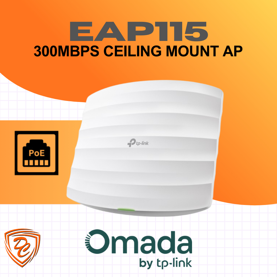 Access Point TP-Link EAP115 V5 300Mbps Wireless N Ceiling Mount Access Point
