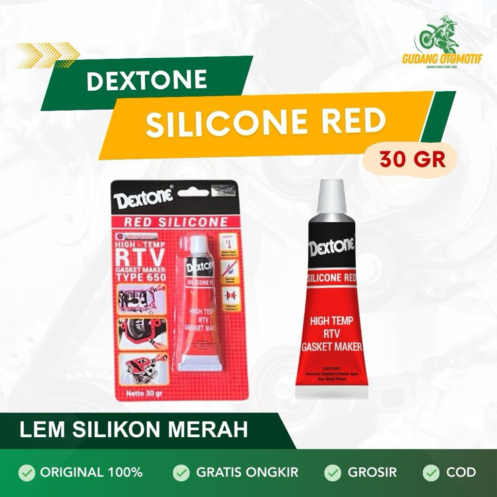 DEXTONE LEM SILIKON MERAH - 30GR