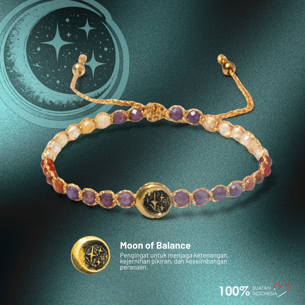 Maknavara - Moon of Balance - Awaken - RDNB Jewelry - Gelang Wanita/Pria - Batu Alam Natural - Gelan