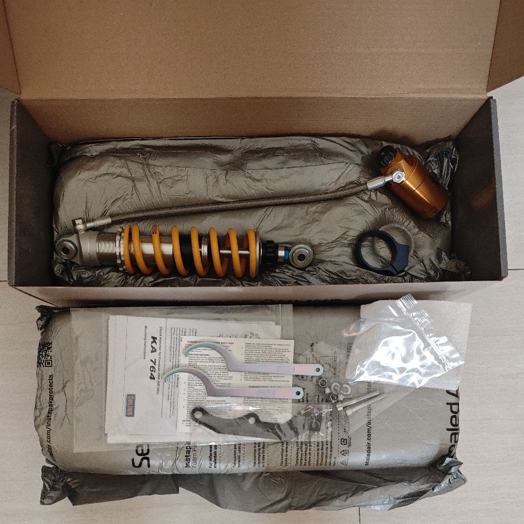 Shockbreaker Ohlins KA 764 Ninja R SS KIS Original 100% shock belakang ohlins ka764 kawasaki ninja r
