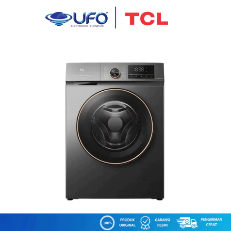 TCL Mesin Cuci Front Loading Inverter 8 Kg TWF85-P11DG | TWF85P11DG | Bukaan Depan | P11