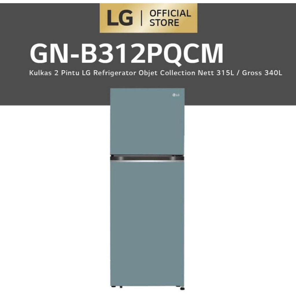 KULKAS LG 2 PINTU SMART INVERTER 315LITER GN-B312PQCM KULKAS LG 2PINTU INVERTER GN-B 312PQCM KULKAS 