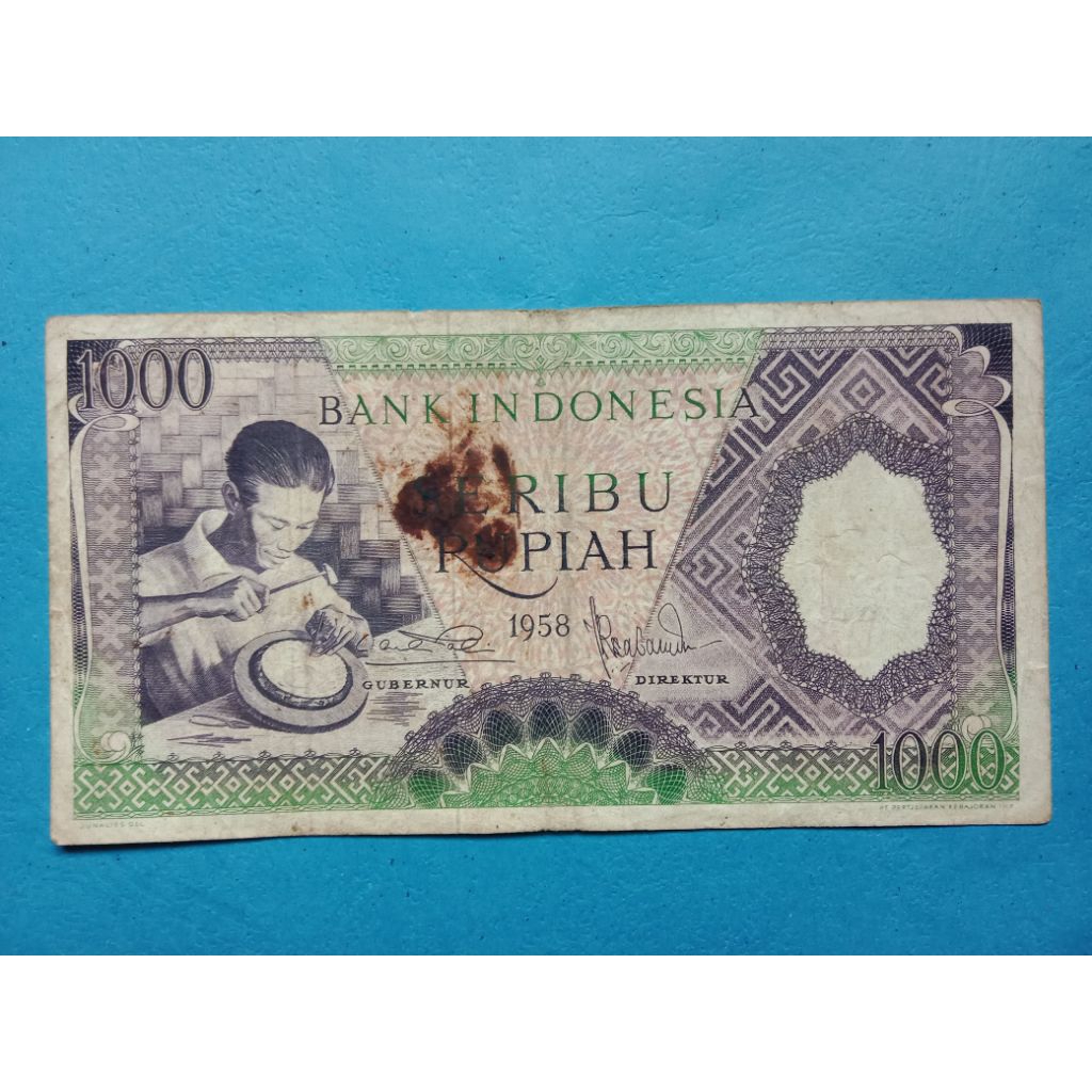 Uang 1000 Rupiah Seri Pekerja Tangan 1958