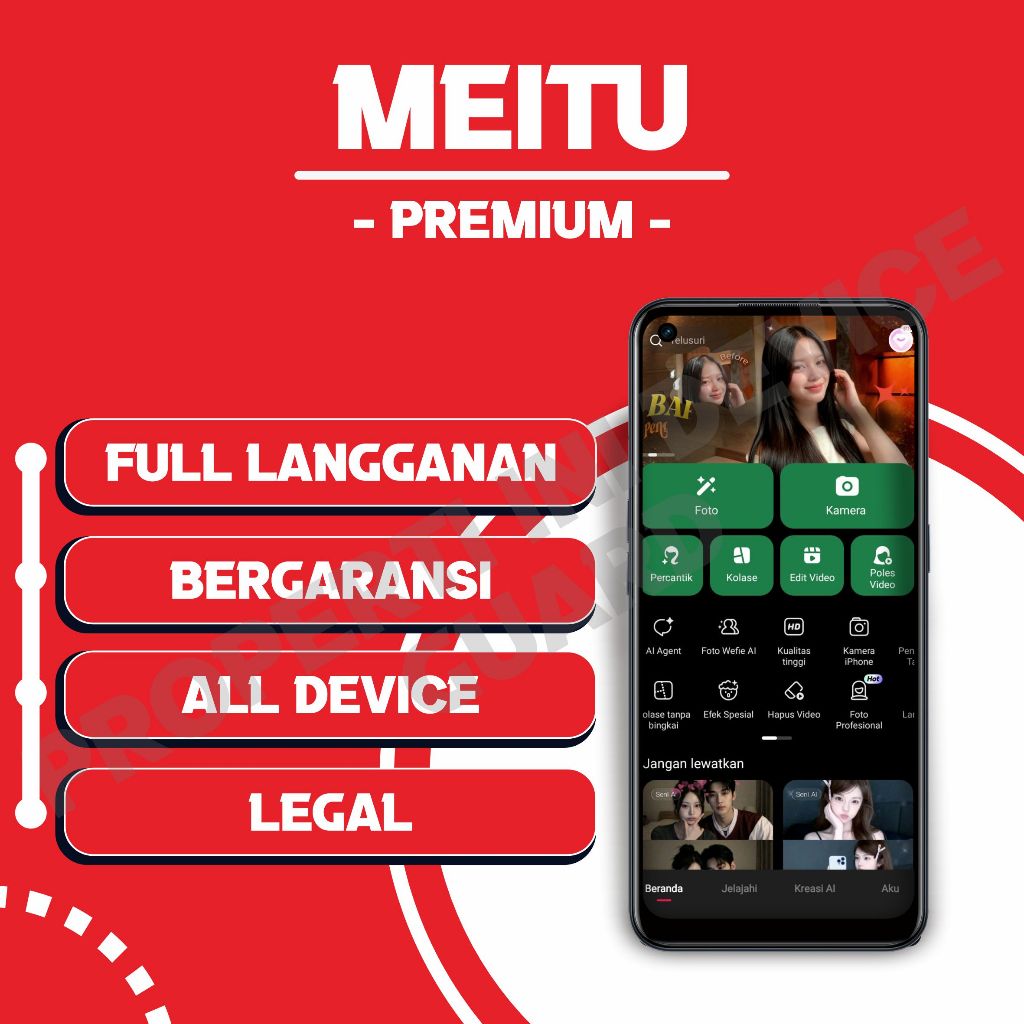 MEITU PREM FULL GARANSI BULANAN | IOS DAN ANDROID | TERMURAH | BERGARANSI | PREMIUM