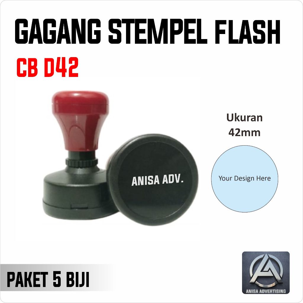 Gagang Stempel Flash Bulat D42 mm Mulai Paket 5- 100 Biji / Hanya gagang Stempel flash saja
