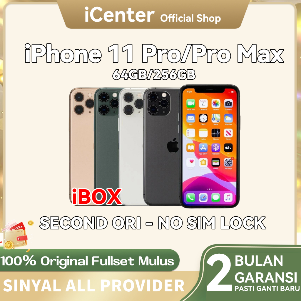 iPhone 11 Pro / 11 Pro Max iBox Second Normal 11 Pro Max 64GB 256GB Bekas Original 100% FULLSET MULU