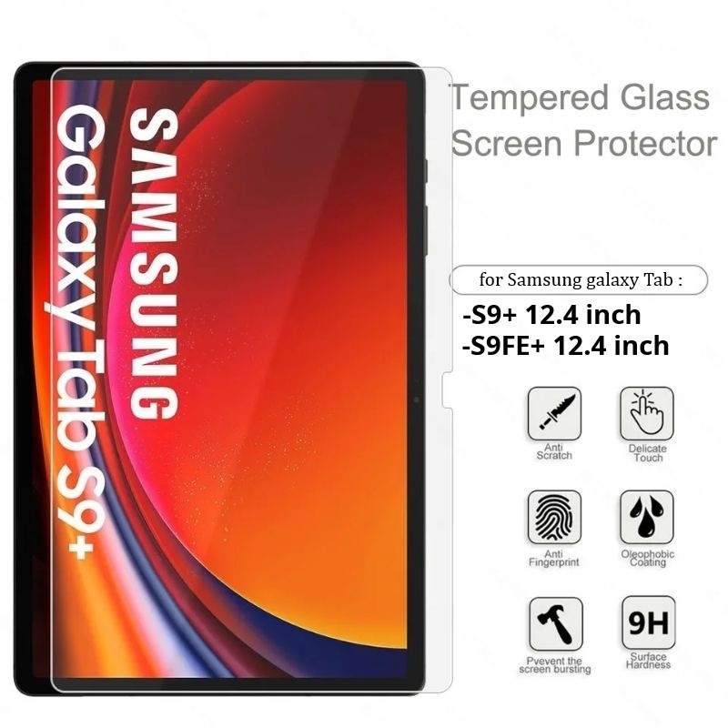 Antigores samsung tab s9+ / s9 fe+ 12.4"inch 2023  anti gores samsung tab s9 fe plus  tempered glass