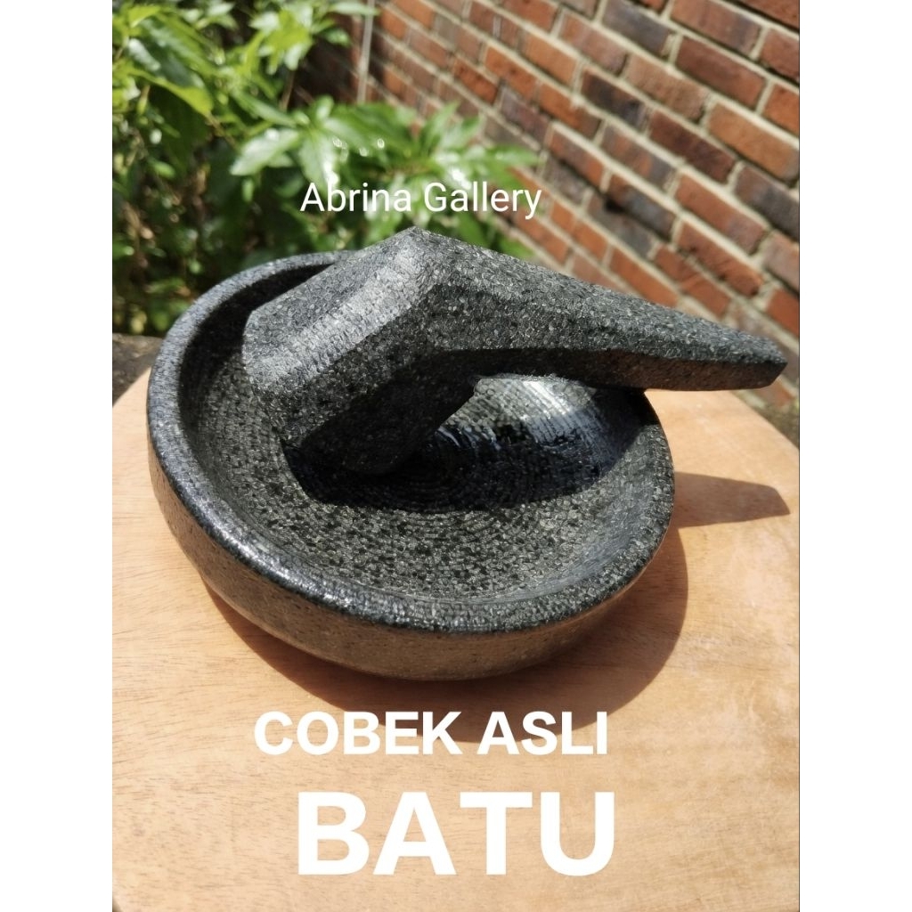 Cobek Batu Asli Free Ulekan - Anti Karat, Anti Jamur, Kuat, Anti Luntur, dan Tahan Lama