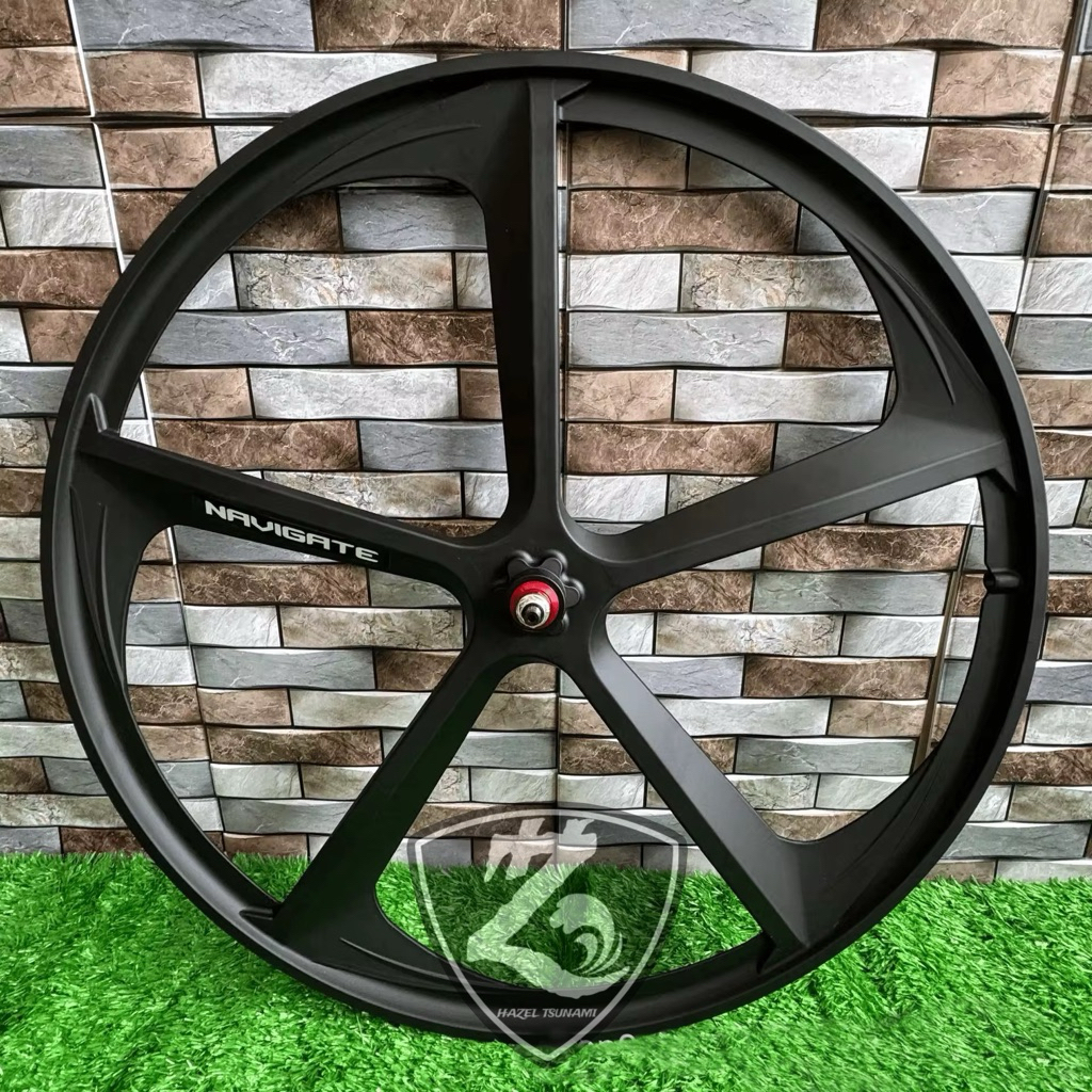 Navigate 5 Spoke Model Huriken dan AeroSpoke,Berbahan alloy ,Wheelset 700C untuk Fixie,Free lampu da