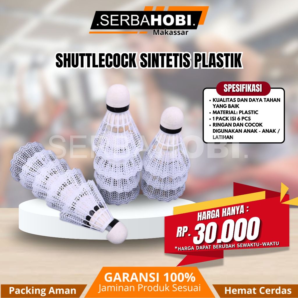 ShuttleCock bulutangkis sintetis plastik/ Shuttlecock Plastik Termurah / Bulutangkis plastik berkual