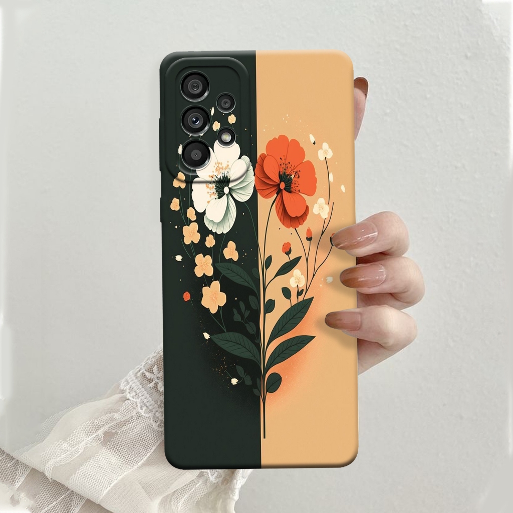 Case Samsung A32 4G / 5G - Geloracase - Casing Samsung A32 4G - Motif case bunga - Samsung - Softcas