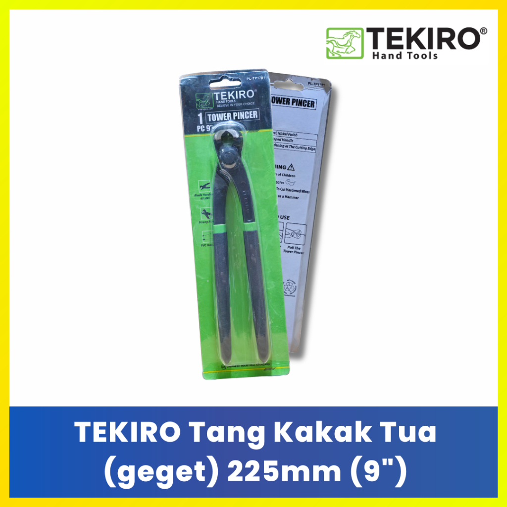 TEKIRO Tang Kakak Tua 9" (225 mm) High Quality Steel - Tang Geget Catut Presisi