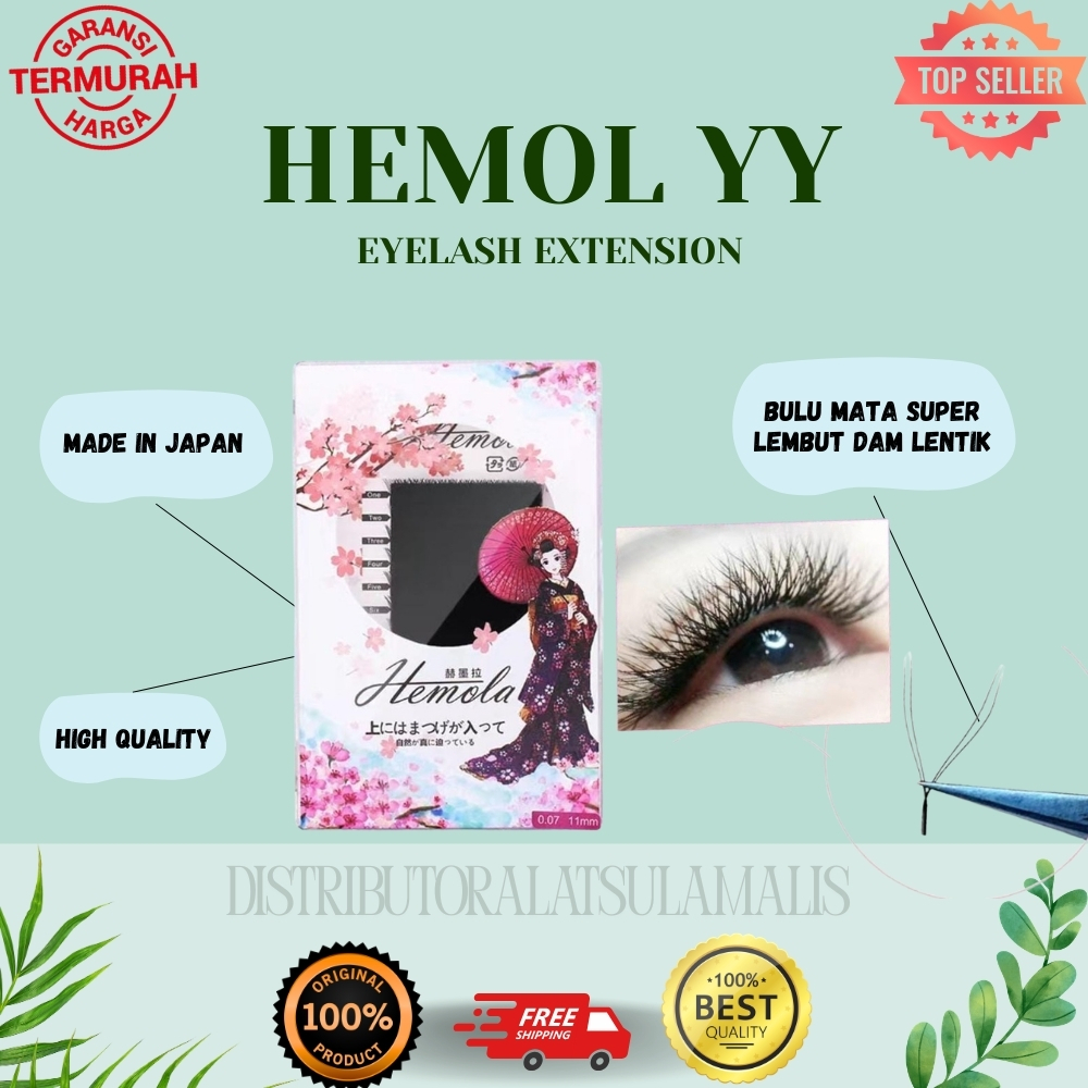 HEMOLA YY BULUMATA TANAM/ BULU MATA EYELASH EXTENSION LEMBUT/ HEMOLA EYELASH EXTENSION