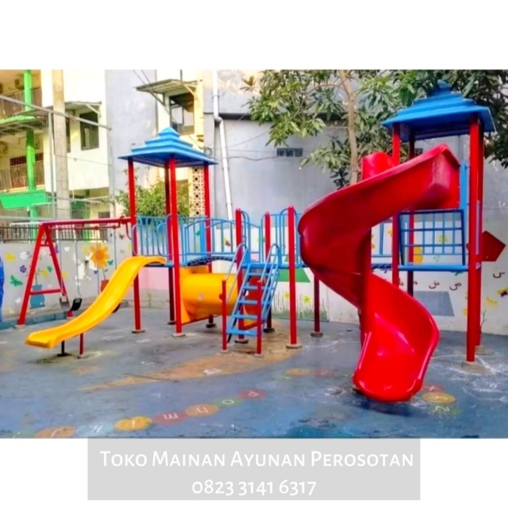 Mainan Ayunan Set Perosotan - Mainan Ayunan Set Prosotan - Playground Ayunan - Mainan Anak Tk Paud -