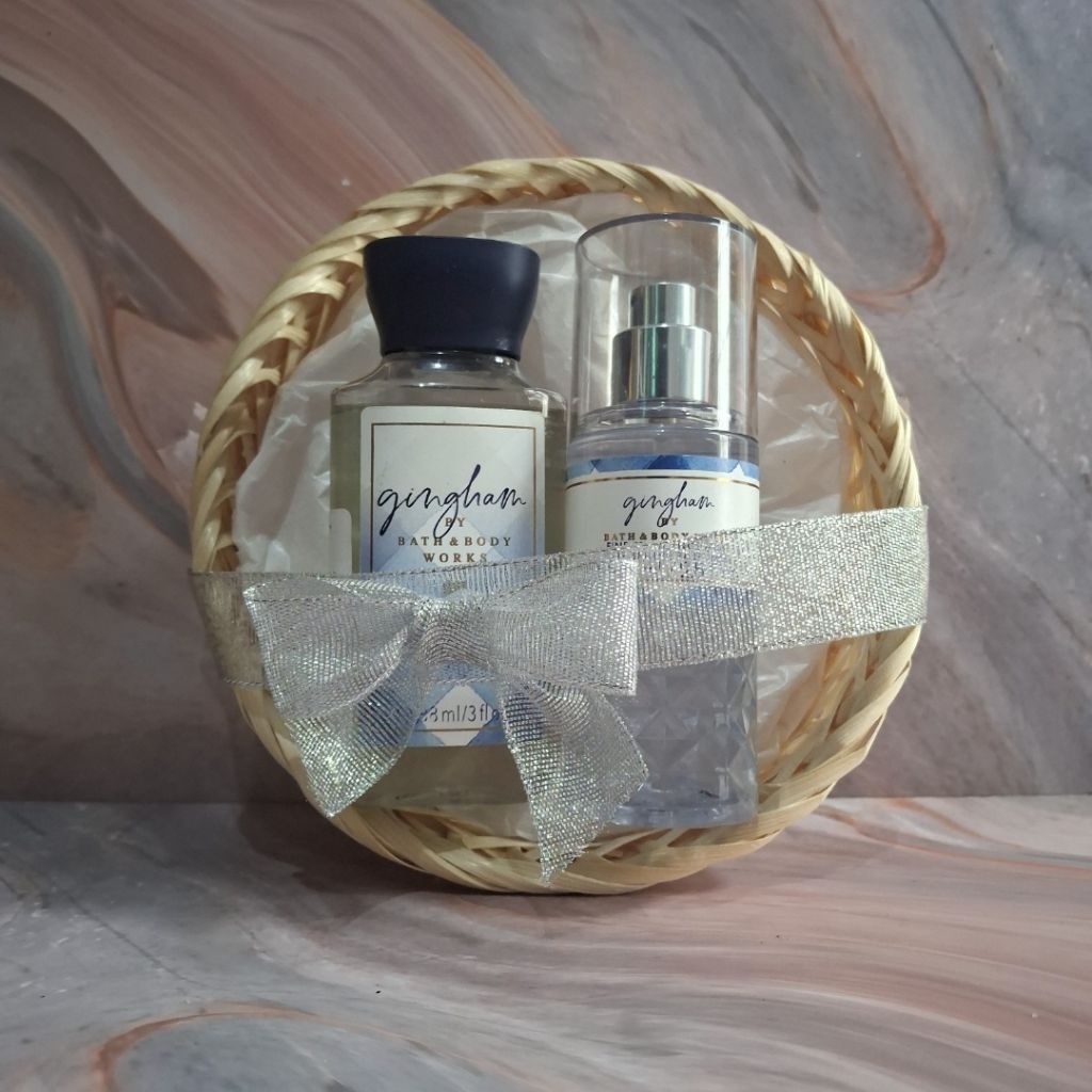 bath and body works gingham gift set paket seserahan kado hampers lebaran