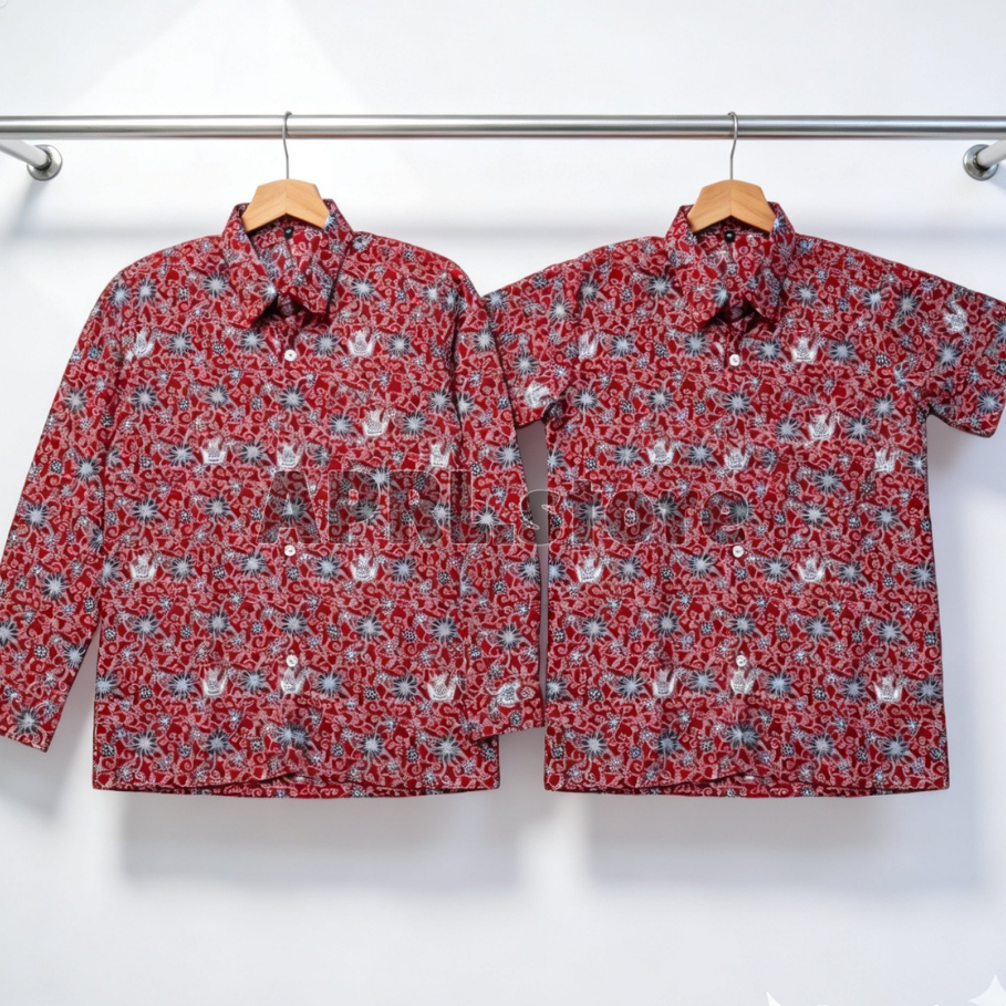 Seragam Batik Sekolah SD MI Bunga Rampe | Kemeja Batik Anak Laki Perempuan Unisex | Baju Batik SD MI