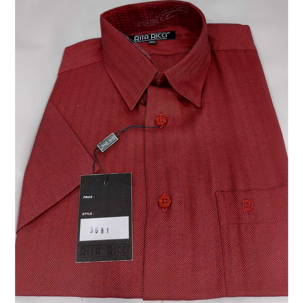 Kemeja Pria RITA RICCI lengan pendek motif RR3681 REGULAR fit JUMBO S-5XL