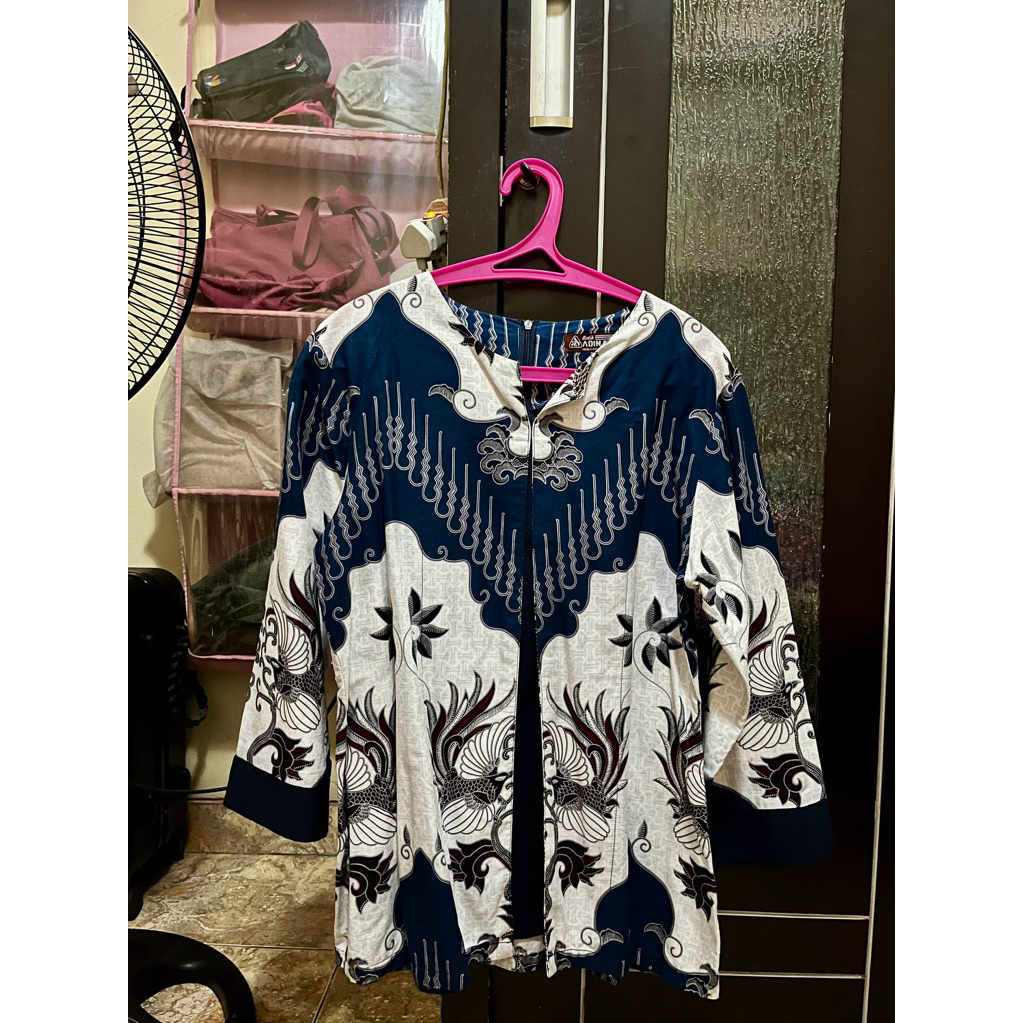 [Preloved] Batik Hadinata Marion Wanita Biru Navy