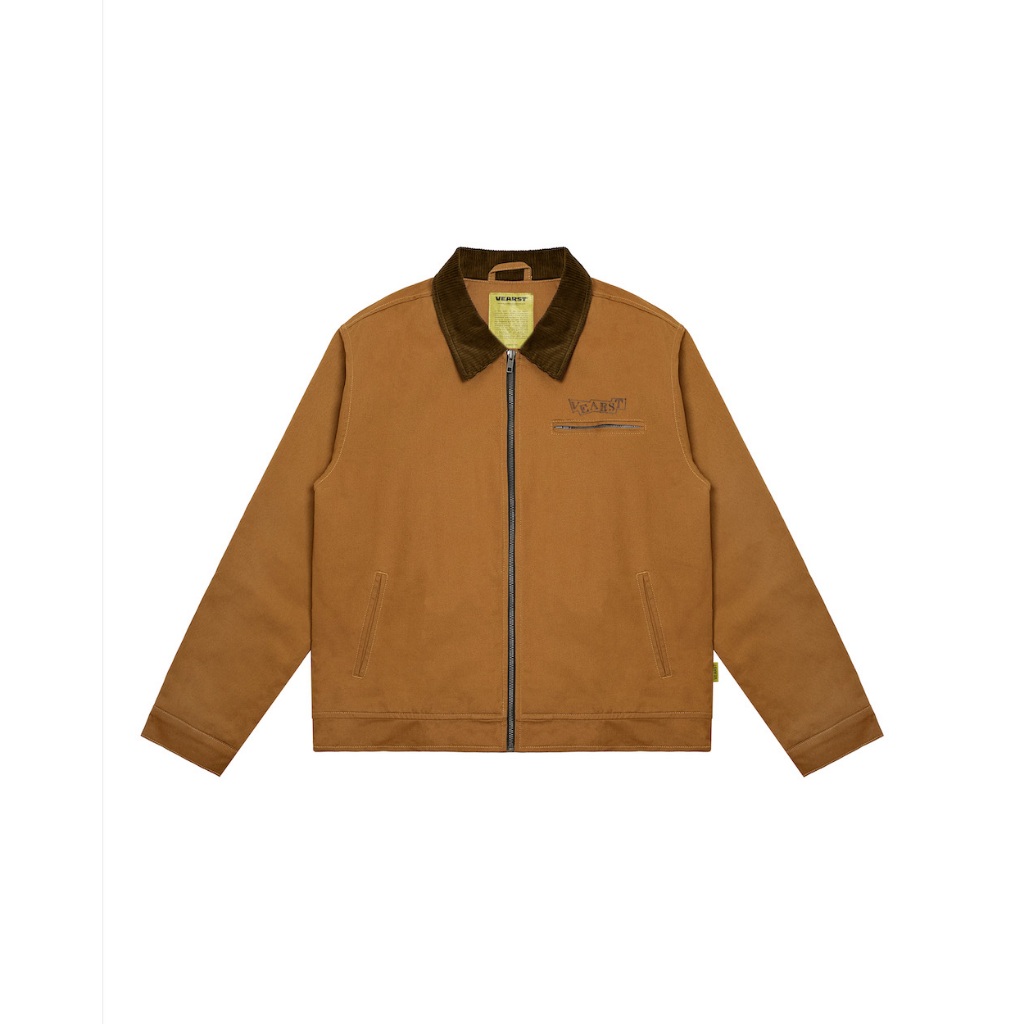 Vearst Work Jacket Zip up Basteliv Brown - Regular Fit
