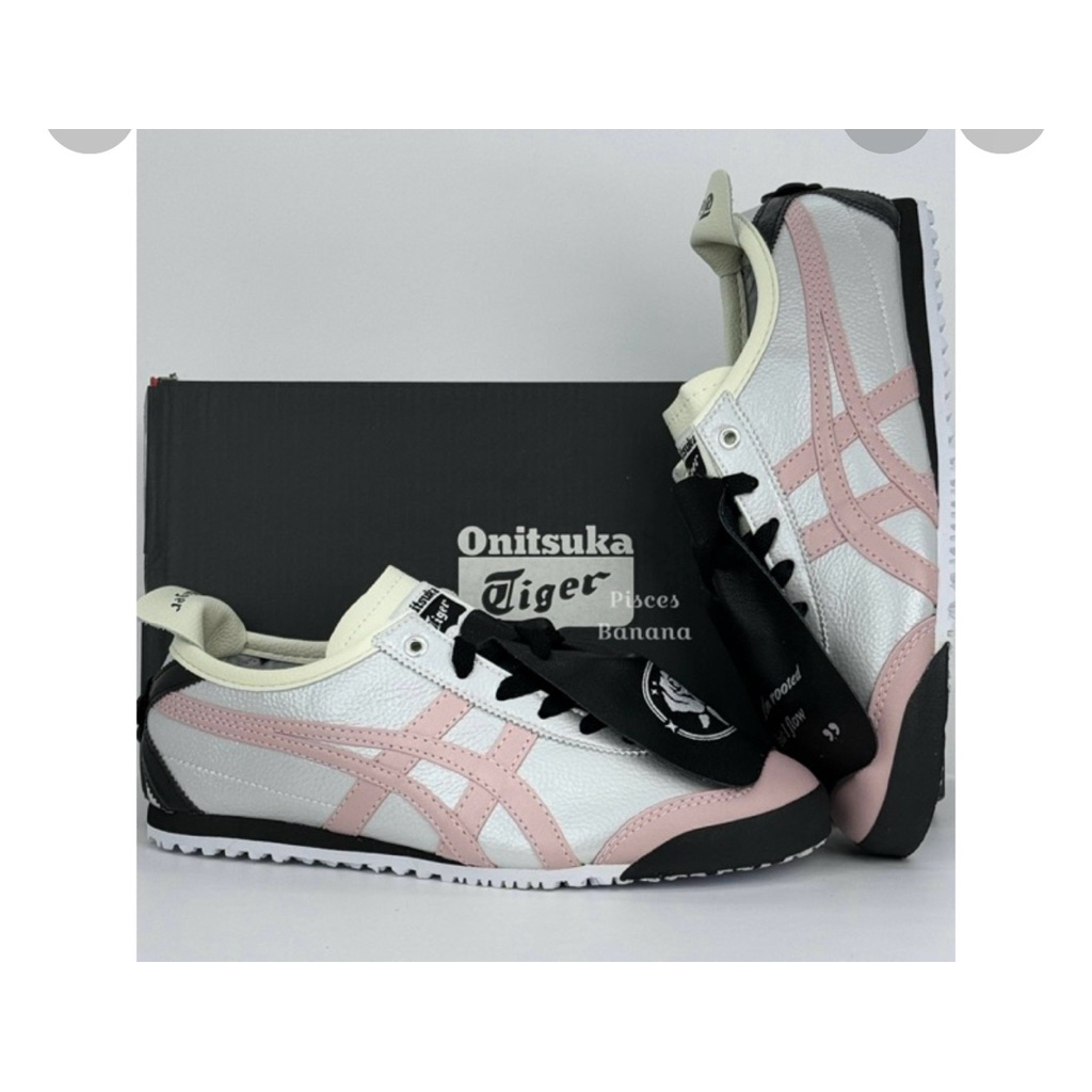 (PRELOVED) Onitsuka Tiger Mexico 66 Pink Black Silver Flower Original 100%