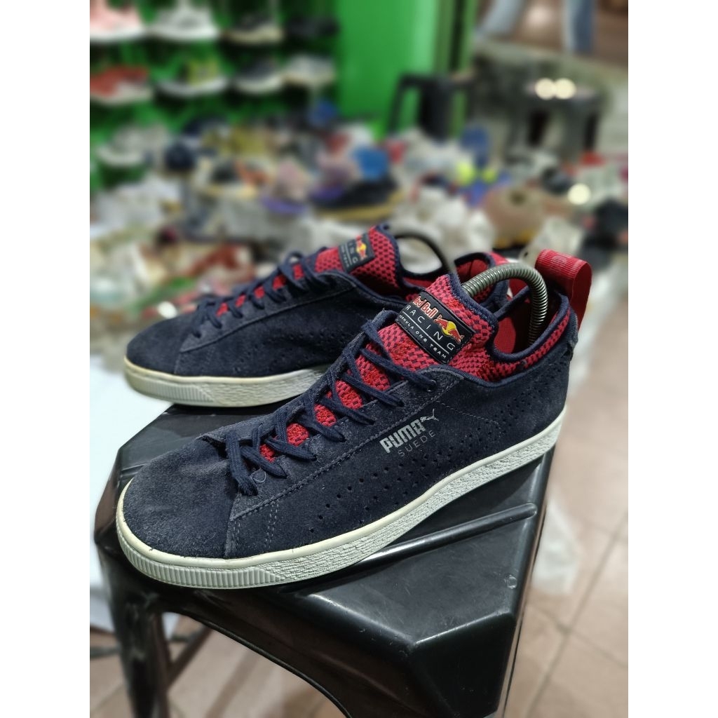 Sepatu PUMA Suede Red Bull Racing Original Size 41 Navy Red